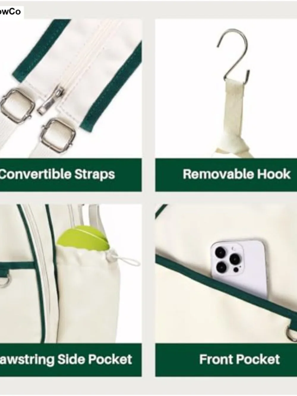 Convertible Sling Crossbody Tennis Backpack Women Waterproof Racket Bag